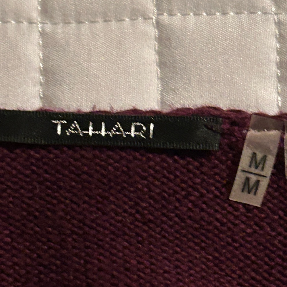 Tahari deep maroon cowl neck sweater